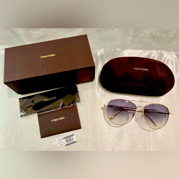 Tom Ford Aviator Milla Gold/Gradient Grey Titanium main image 5